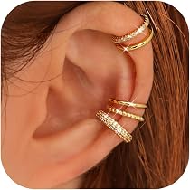 Produktbild von Chriscoco Ear Cuff Set – 9-teilig, 14K Vergoldet, Clip-Ohrringe Ohne Piercing