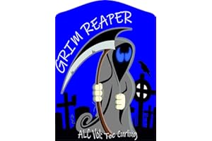 WATERSHED DESIGNS Homebrew Labels/Home Made Wine Labels Die Cut to Shape Grim Reaper… (8)