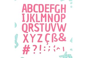 Craftelier - Set 39 Troqueles de Letras Mayúsculas y Símbolos para Proyectos de Tarjetería, Scrapbooking y Manualidades | Compatible con Varias Máquinas de Troquelado y Materiales | Tamaño Aprox. 3 cm