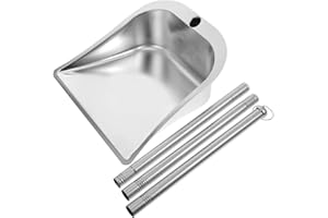 YARNOW Paletta Immondizia Acciaio Inox 31.7 Pollici Con Manico Ergonomico Tramoggia Grande Capacità Per Raccogliere Rifiuti Pulizia Casa E Giardino Interno Esterno