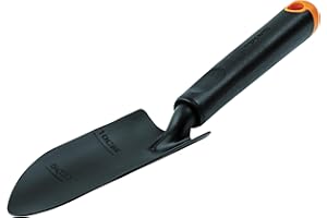 Fiskars Transplantoir, Longueur : 30 cm, Tête en acier inoxydable/Manche en plastique, Noir/Orange, Ergo, 1027018