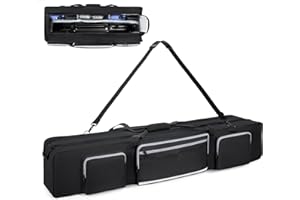 OUUTMEE 50.8" Stativtasche, Fotostativtasche mit Herausnehmbaren, Gepolsterten Trennwänden, Lichtstativtasche mit stoßfester, für Kamerastative, Einbeinstative, Lautsprecherständer und Zubehör