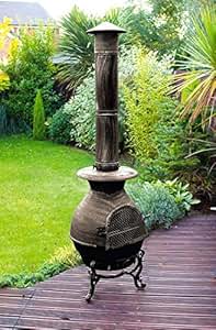 Gusseisen groß Kamin/Terrassenofen 180 cm/6 ft BNIB: Amazon.de: Garten