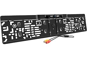 WORDCAM Autokennzeichen Rückfahrkamera mit Nachtsicht Rückfahrkamera Wasserdichter Betrachtungswinkel von 170 ° Umkehrung der hochauflösenden Rückfahrkamera mit 4 IR-Lichtern mit Perfekter Nachtsicht