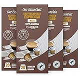 by Amazon Kaffeekapseln Espresso Mild, Geeignet für Nespresso Maschinen, Mittlere Röstung, 20 Stück, 4er-Pack