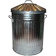 New Small Medium Large 15L 30L 40L 45L 60L 90L 110L Litre Metal Galvanised Home Garden Bin Leaves Paper Wood Rubbish Dustbin Made in U. K. (60 Litre)