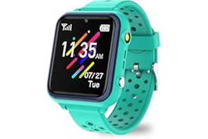 Retysaz Kids Smart Watch 16 Game Smart Watch for kids Phone Fashion Smartwatches for Children 3-14 Great Gifts To Girls Boys Electronic Learning Toys (green)