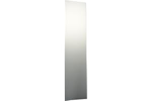 Reflex Sales and Marketing Ltd 120 x 35cm Rectangle Plain Frameless Unframed Bathroom Mirror with Chrome Effect Metal Spring Loaded Wall Hanging Fixing Clips
