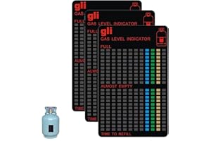 CHAOTEMAI 3 Articoli Indicatore Di Livello Gas, Indicatore Livello Bombola Gas, Indicatori Magnetici Di Livello, Per Bombole Di Propano E Butano - Accessorio Per Camper, Viaggi E Campeggio