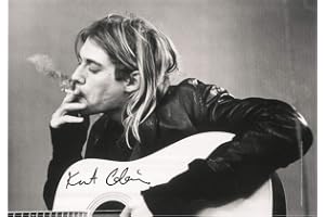 Heart Rock Original Kurt Cobain B.&W Guitar, Tyg, Multifärg, 110x75x0.1 cm