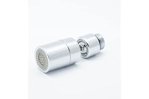 Pianownica do metalu kompatybilna z kranami IKEA M18.5. 2 tryby/strumienie. Obrót o 360 stopni i nachylenie 80°. Wbudowany filtr. BLUMKRAFT, 360D-SHINY