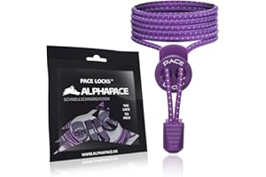 ALPHAPACE PACE LOCKS Lacci delle Scarpe Elastici Autobloccanti 120cm, Lacci delle Scarpe Senza Nodi, Chiusura Facile, Chiusura Rapida per Scarpe da Sport, Bambini e Anziani