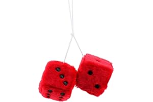 GUANGJIA Hanging Dice Pair of Hanging Couple Car Pendant with Dots Car Interior Ornament Decoration for Car Decoration (red)