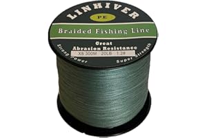 LinHiver filo da pesca intrecciato, forte forza, grande resistenza all'abrasione, diametro sottile, nessun stretch, memoria bassa e alta sensibilità (300m–1000m.10–100lb.4 volte/8 volte)