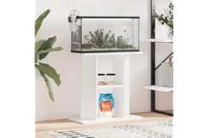 CIADAZ Aquariumständer Weiß 60x30x60 cm Holzwerkstoff, Aquarium Unterschrank, Aquarium Schrank, Aquariumschrank, Aquarium Tisch, Aquarium Stands