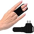 VerteLife Upgraded Finger Splint Single or Double Buddy Splints with 2 Metal Bars Adjustable Trigger Finger Support Brace Mallet Finger Protector for Arthritis and Injured Finger, Black