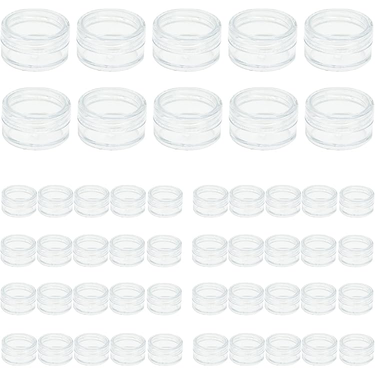 Lot De 6 Bocaux Vides En Plastique Transparent à Large Goulot