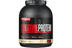 ‎BODY ATTACK SPORTS NUTRITION Body Attack Creatine Protein Pre & Post Workout Shake – Vanilla, 2kg - Made in Germany - 3g Creapure, Wheypep, 1,5g Glutamine, 1g Arginine, 1,5g Ornithine AKG pro Shake - glutenfrei