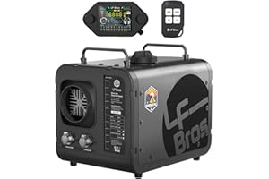 LF Bros Riscaldatore D'aria Diesel 5KW, 12V/220V Plateau Versione Parcheggio Riscaldatore Diesel, Riscaldatore Portatile con Timer Interruttore LCD per RV, Campeggio, Tenda, Barca (Nero)