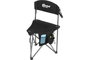 Portal Tabouret de camping pliable avec dossier, siège pliable portable, petite chaise pour adultes, tabouret de voyage, haut et léger pour randonnée, festival, pêche, marche, événements de 102 kg