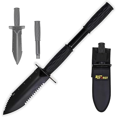 2 stks Zand Scoop Set voor Metaaldetectie, Professionele Schat Hand Tool Accessoires, Schat Huntin g Graven Tool Schop voor Tuinieren Camping Wandelen voor Volwassenen Kids (Zwart