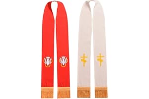 BLESSUME Church Pastor Reversible Stole with Tassels