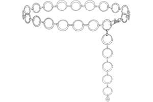HIQUACC Women's Metal Waist Chain Chunky Body Jewelry Belly Link Belt