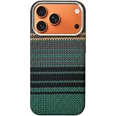 KZY İletişim iPhone 17 Pro ile uyumlu Kapak M-Safe Şarj &Ouml;zellikli İnce Yapılı Karbon Kevlar Kılıf - Yeşil