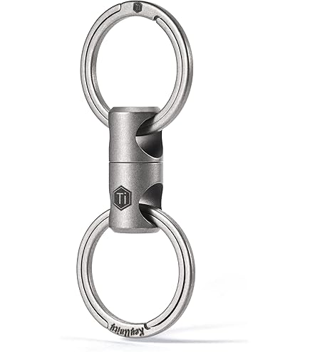 KeyUnity KM20SW sleutelhanger met riemlus van titanium met afneembare riemlus