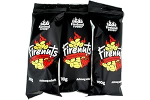 ‎FIRELAND FOODS Fireland Foods - Firenuts Carolina Reaper - 3er-Pack - 3x100g Beutel - Mit einer der schärfsten Chilisorte der Welt Carolina Reaper - In Olivenöl geröstet