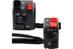 TIHOOK 22mm Motorrad Lenkerschalter, 12V DC, Controller, Hupe Blinker Start Taste