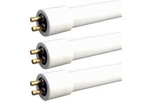 LEYTON LIGHTING 3 x Leyton 10w T4 Fluorescent Tubes Warm White 3400K 352mm inc pins 338mm exc pins Check Length Carefully