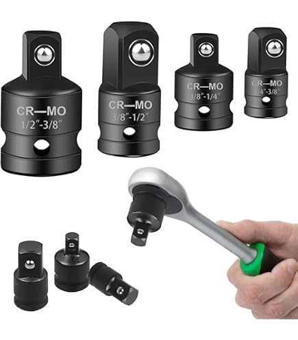 2x Universal Stecknuss-Adapter Für Handbohrmaschine & Akkuschrauber – 1/2 Zoll (1,27 Cm), Für Reifenwechsel, Robust Aus Stahl, Kompakt