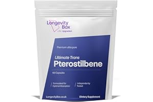 Longevity Box Pterostilbene 150mg – 60 Capsules – 99% Pure Trans-Pterostilbene – Third-Party Tested Antioxidant Supplement for Cellular Health & Healthy Aging