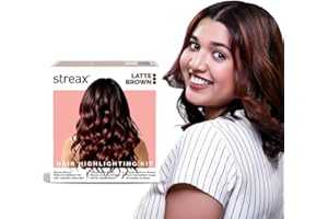 Streax Hair Colour Highlight Kit | Brown Hair Colour, Latte Brown - Pack of 1 I Enriched with Walnut & Argan Oil I Hair Colour for Women | Rich, vibrant, Easy to use, DIY Application