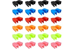 24 Piezas Palillos Reutilizables Ayudantes, PARFCO Chopstick Helper de Plástico de Varios Colores, Adaptador Palillos Chinos para Adultos, Principiantes y Entrenadores