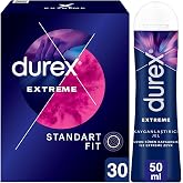 Durex Extreme 30'li Geciktiricili ve Tırtıklı Prezervatif & Durex Extreme Kayganlaştırıcı Jel 50 ml