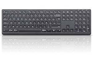 CITLLA K9300 Clavier sans Fil Bluetooth, Clavier Silencieux Multi-appareils pour Windows, Taille Normale, pavé Numérique, Touches Multimédias, Longue Batterie Durée, Compatible avec Ordinateur, PC
