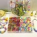 Produktbild spritech (TM) Colorful Girl 's Besaitung Perlen Spielzeug DIY Schmuck für Kinder Halskette und Armband Crafts Einheitsgröße Style-1