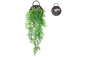 ANZOME Artificial Hanging Vine Basket Artificial Ivy, Fake Hanging Plants Trailing Garland for Home Wall Indoor Outdoor Wedding Party Garden Hanging Basket Decor