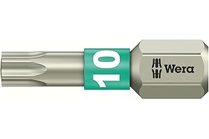 WERA 3867/1 Puntas TS SB TORX, acero inoxidable, TX 10 x 25 mm