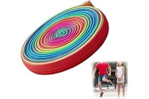 WUSJCOF Cuerda para Saltar, 1 rollo, Goma Elástica para niñas y niños de 6 a 10 años (6 metros) (colores arcoíris), Ideal para Regalos