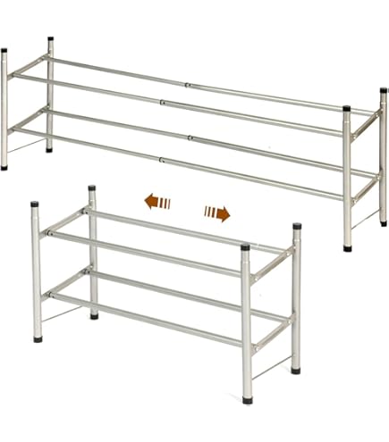 Murvel Schuh-Organizer Aus Kunststoff – 4-teilig, Grau, Platzsparend & Praktisch