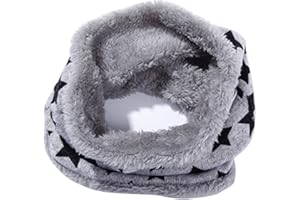 ZUMUii Butterme Enfants Hiver Écharpe Boucle Écharpe Garçons Filles Écharpe Toison Chaude Écharpe Tube Ronde Écharpe Étoiles