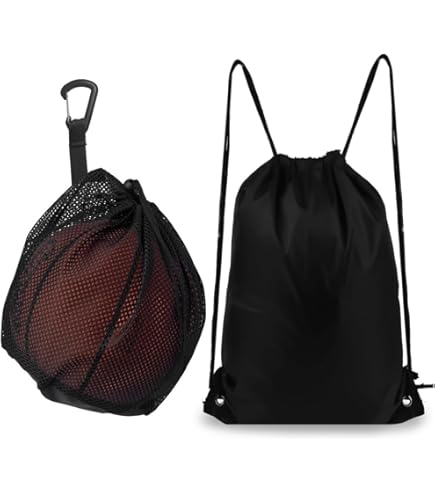 Borsa A Rete Per Palloni - Leggera E Portatile Per Basket, Calcio, Pallavolo | Con Moschettone