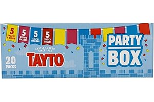 WKD Tayto Crisps Party Box 20 Pack | Mixed Flavours | Cheese and Onion | Prawn Cocktail | Salt & Vinegar | Smoky Bacon | Christmas Present Ideas | Stocking Fillers