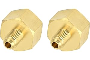 TOPINCN Brass Refrigerant Tank Adapter W21 to 1 4 Air Conditioning Refrigerant Adapter Vacuum Pump Adapter Air Conditioning Accessory for Efficient Refrigerant