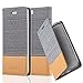 Produktbild Cadorabo Hülle für Apple iPhone 6 Plus/iPhone 6S Plus - Hülle in HELL GRAU BRAUN – Handyhülle mit Standfunktion und Kartenfach im Stoff Design - Case Cover Schutzhülle Etui Tasche Book