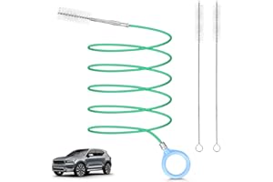 ‎DRAUPNIR Draupnir Auto Schiebedach Reinigungsbürste，300cm Lang Schiebedach Ablauf Bürste Flexible Abflussbürste Werkzeug Rohrreiniger mit 2Pcs 20cm Reinigungsbürste für Auto-Schiebedachwischer Abflussloch