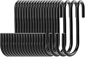 zeyedemo 20PCS S Shaped Hooks Stainless Steel Hanging Small Heavy Duty S Shaped Multi-Purpose Hooks for Home Kitchen Office Workshop Bathroom and Bedroom